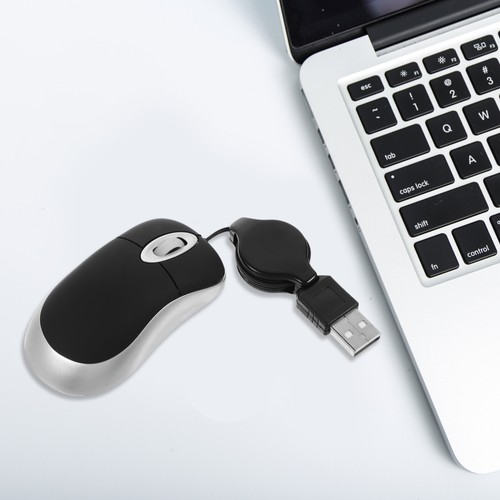 Retractable USB Optical Mouse Mini Ergonomic Design For Laptop - 第 8/12 張圖片