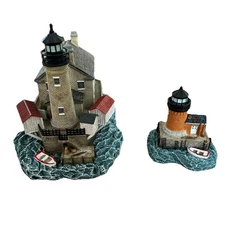 Harbour Lights Lighthouse #660, Front & Rear Range S.Channel Set, Signed/Box/COA
