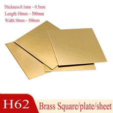 Brass Square/plate/sheet 0.1mm To 0.5mm - Brass Sheet Metal Guillotine Cut