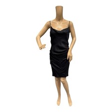 ASTR THE LABEL Womens Size S Strappy Cowl Neck Sleeveless Slip Mini Satin Dress