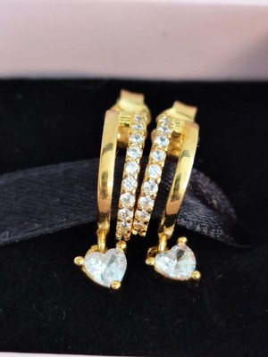 Pandora Ohrringe Classic Stone Gold Colored