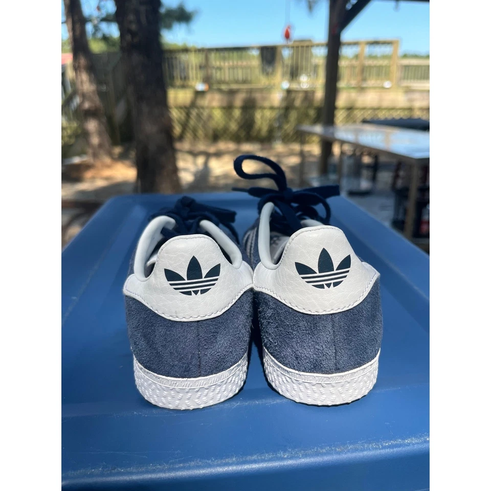 Adidas Gazelle Niños Tenis Azul Marino Blanco Rayas Gamuza Ortolite Foto 4 de 4