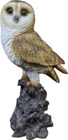 Dekofigur Eule Auf Stamm 34 Cm Bunt Dekofigur