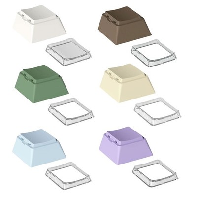 8Pcs Blank Keycap Set Wear Resistant PBT+PC for Mechanical Keyboards Keycaps