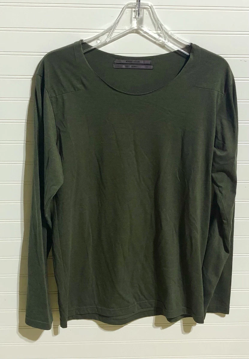 Robert Geller Seconds Lightweight L/S Round Neck Olive Green T