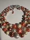 Estate Find Vintage Beaded Necklace Japan Matching Clip On Earrings — photo 5