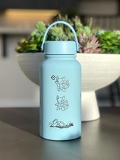 Wartortle Water Bottle Engraved Waterbottle with Scarf Sunglasses & Swimming