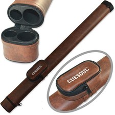 1x1 Hard Pool Cue Billiard Stick Carrying,Brown Cue Case 1x1 Holds 1 Butt and...