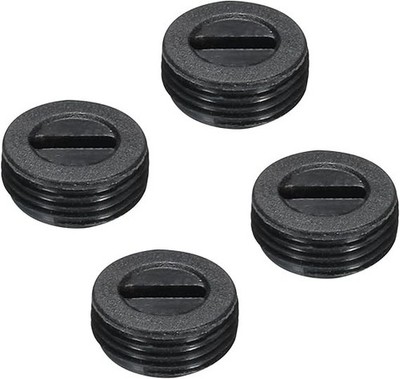 4 PC Carbon Brush Holder Caps Motor Brush Plastic Cover Thread Black 13mm OD