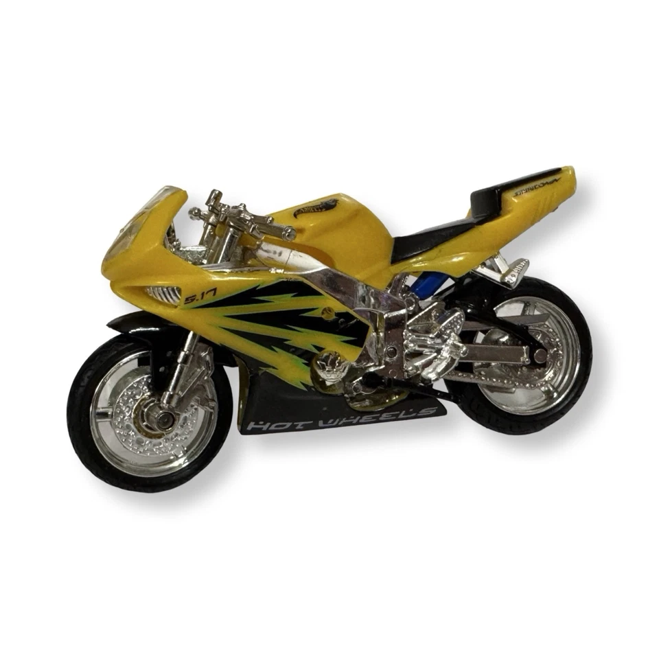 Hot Wheels Honda CBR 600F4 Motorcycle 1:18 Die-Cast Yellow Black VGUC Rare - Image 2 of 4