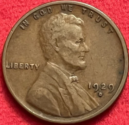 1929-D Lincoln Wheat Cent VF Details Natural Toning JC1229
