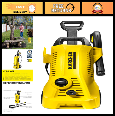 #ad High Performance Pressure Washer 2000 PSI 25ft Hose 2 Spray Wands 1.45 GPM $213.99