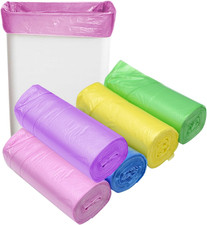 8 Gallon Trash Bags Colored - Extra Thick Medium Garbage Bags 1.1 mil Strong, Le
