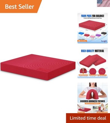 Elevate Workouts with Large Non-Slip TPE Balance Pad - Vibrant Color Choice