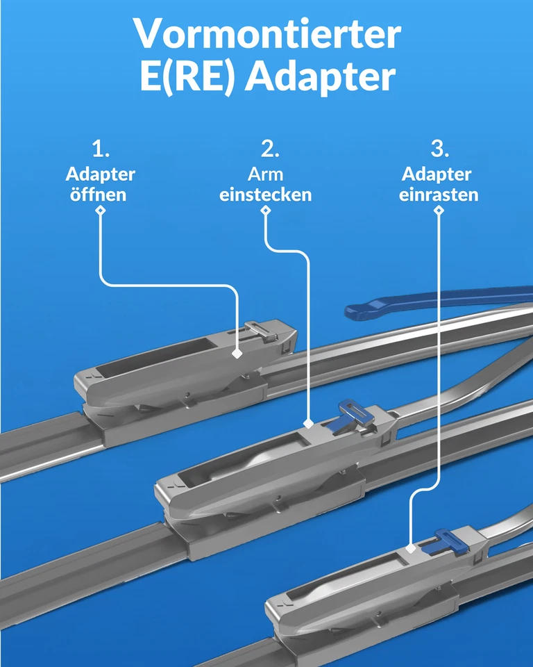 Essuie-glaces Dr. ENNO 650 mm et 400 mm, entre autres pour Renault Laguna Coupé - Photo 3/4
