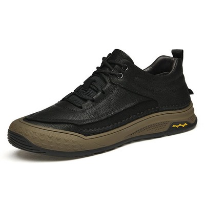 Leather Casual Sneakers Men's Fashion Classic Antiskid Walking Treking Footwear