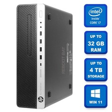 HP EliteDesk 800 G3 Desktop SFF Intel Core i7-6th, Up to 32 GB ram, 4 TB Storage