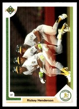 Rickey Henderson 1991 Upper Deck #444e Oakland Athletics FREE SHIP AutographDen