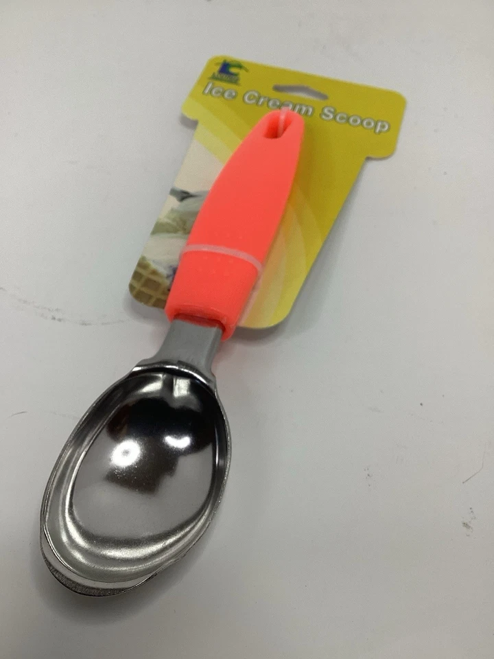 Антипригарный алюминиевый металлический совок для мороженого с розовой ручкой ковш 7 дюймов - Изображение 2 из 3