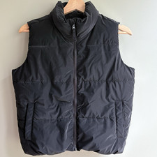 OLD NAVY Girls L 10/12 Black Puffer Vest Zip Front Quilted Water Resistant