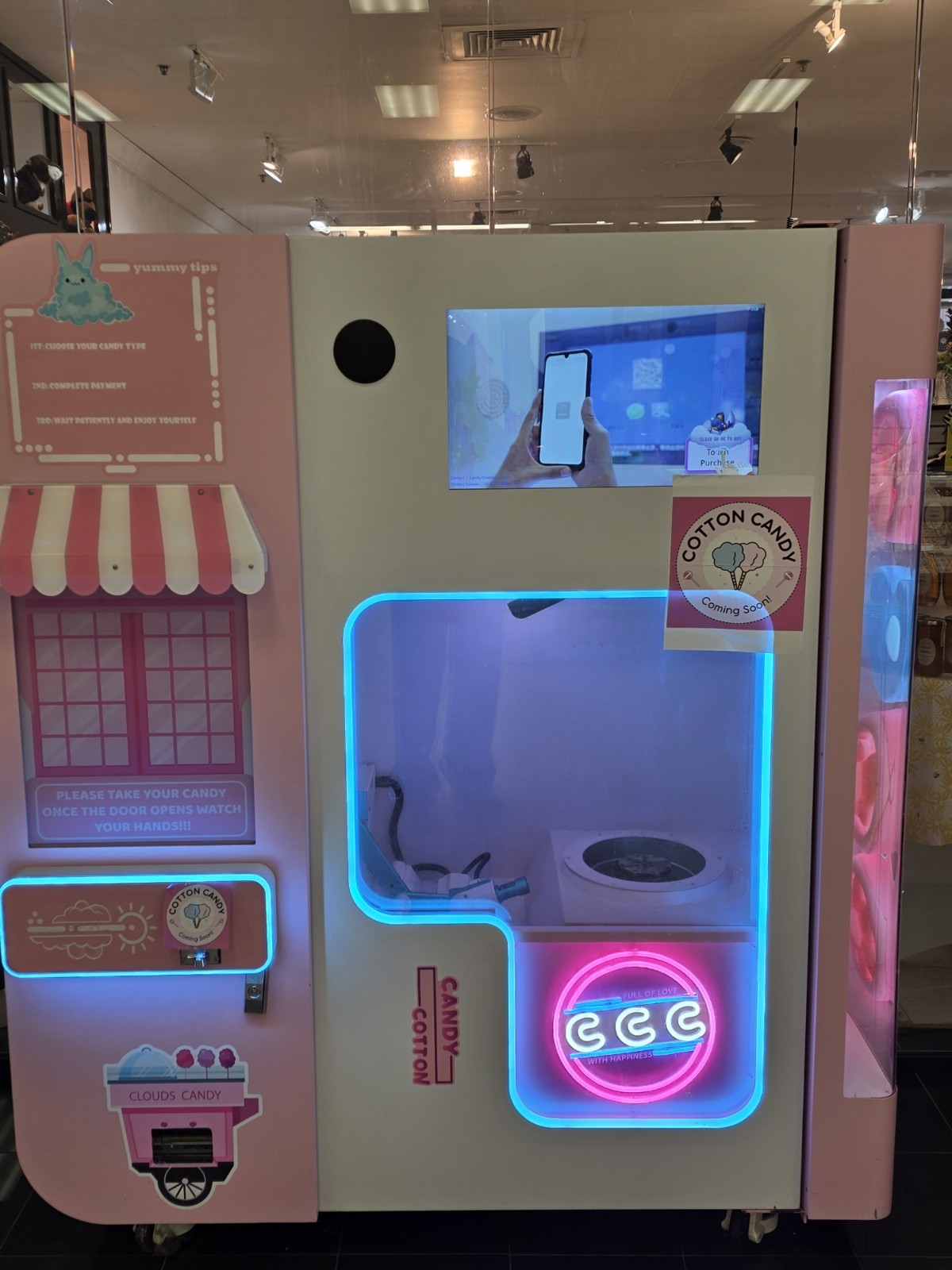 Cotton Candy Vending Machine