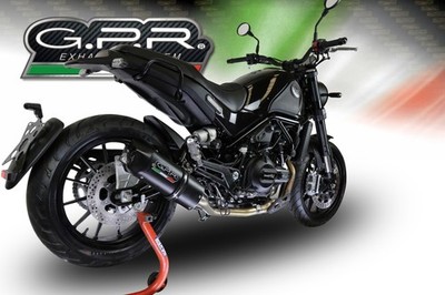 Benelli Leoncino Trail 2017-18 GPR Exhaust Mid Full System Silencer Furore Nero