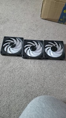 3x Lian Li Uni Fan CL Wireless Schwarz 120mm Lüfter RGB ohne Zubehör