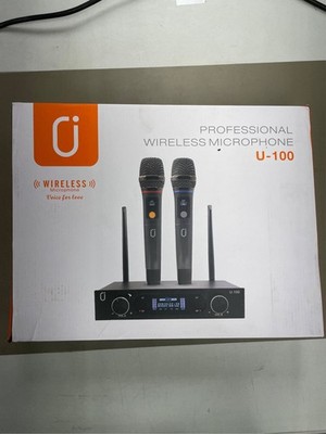Wireless Microphones, Professional UHF Dual Microphones for Home Karaoke, Wirele
