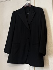 New Ermenegildo Zegna 1btn Black Peak Lapel Tuxedo Jacket 40 R Reg .