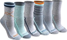 Women's Dri-Tech Moisture Wicking Mid Crew Socks Soft Breathable Athletic Socks