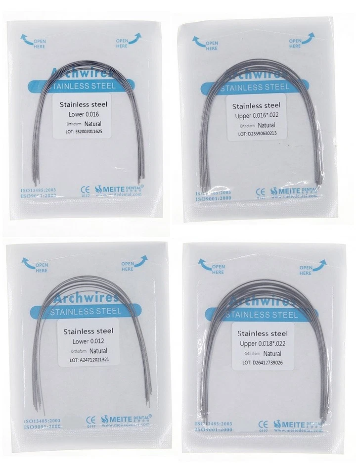 100Pc Dental Ortho S.S Arch Wire Round Rectangular Stainless Steel Wires Natural - Image 4 of 4