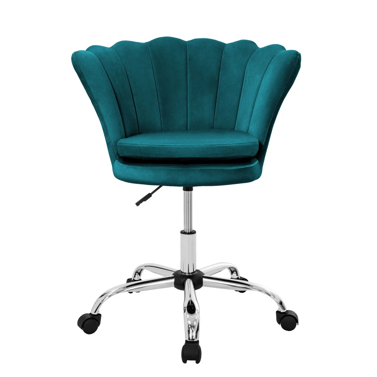 Set 2x sillas de oficina asientos de terciopelo sillón ergonomico azul petróleo