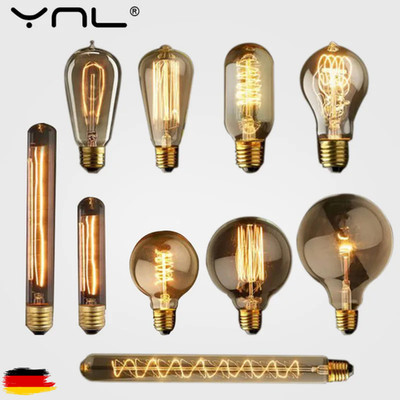 Vintage Edison Bulb E27 40W Retro Filament Light Globe ST64 G80 G95 G125