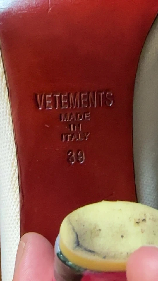 Botas calcetín de tela tejida blanca Vetements talla 39 Foto 4 de 4