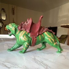 Mattel 1981 Battle Cat Action Figure Masters of the Universe Green w/ Saddle