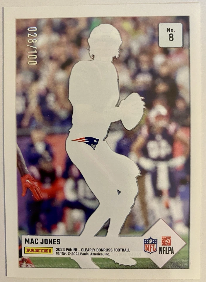 2023 Panini Clearly Donruss - Clearly Retro 1993 Mac Jones #8 Red /100 - Image 2 of 2