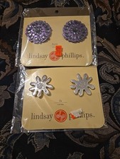 Lindsay Phillips Switchflops Shoe Charms Bling Jewelry Silvertone Sparkles NEW