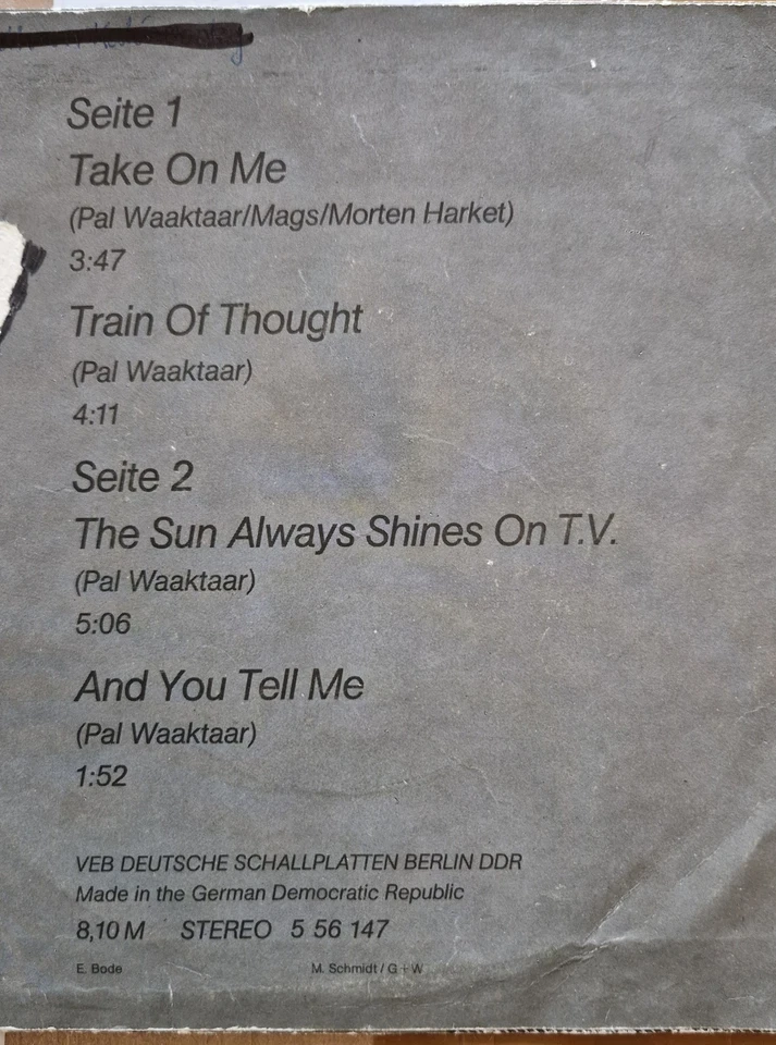 A-ha | AMIGA GDR EP Take On Me + 10× FREE FLEXI-DISC Single 5½" Coloured PL - Bild 2 von 4