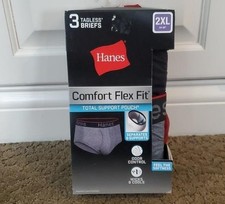 Hanes Comfort Flex Fit Briefs Total Support Pouch Tag-less 3 pk Size S L XL NWT