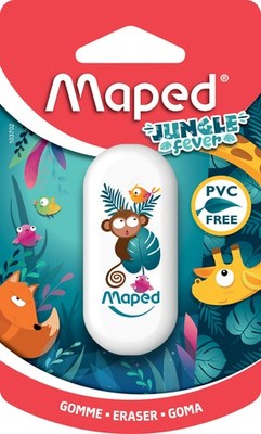 Maped Kunststoff-Radierer JUNGLE fever Blister weiß zufälliges Motiv (1 Stück)