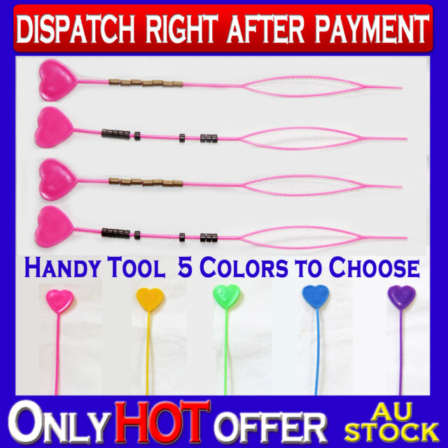 4 x Plastic Pulling Needle Tool for applying I Tip Micro Bead Hair Extension