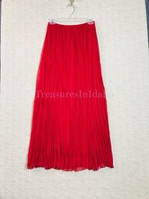Vintage Worthington Essentials Womens Vintage Red USA Made Pleated Skirt Sz S/M