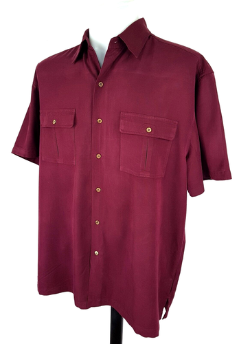 HAVANA JACKS CAFE Mens Purple LUXURY S/S EVENING SHIRT U/U/Soft - XL - 50" - £79 - Picture 9 of 11