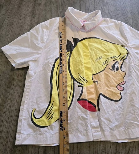 Betty And Veronica By Rachel Antonoff Rare White Button Women Shirt Size M - Foto 4 di 8