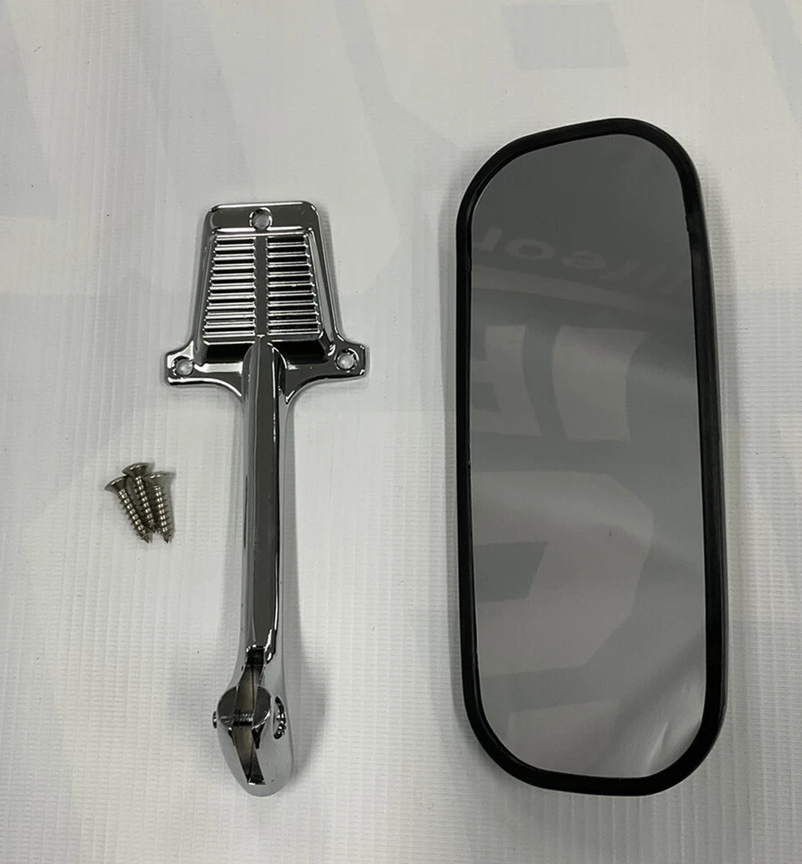 Хромированное зеркало заднего вида и кронштейн для салона грузовика Chevy/GMC C10 1960-71 годов выпуска новые - Изображение 4 из 4