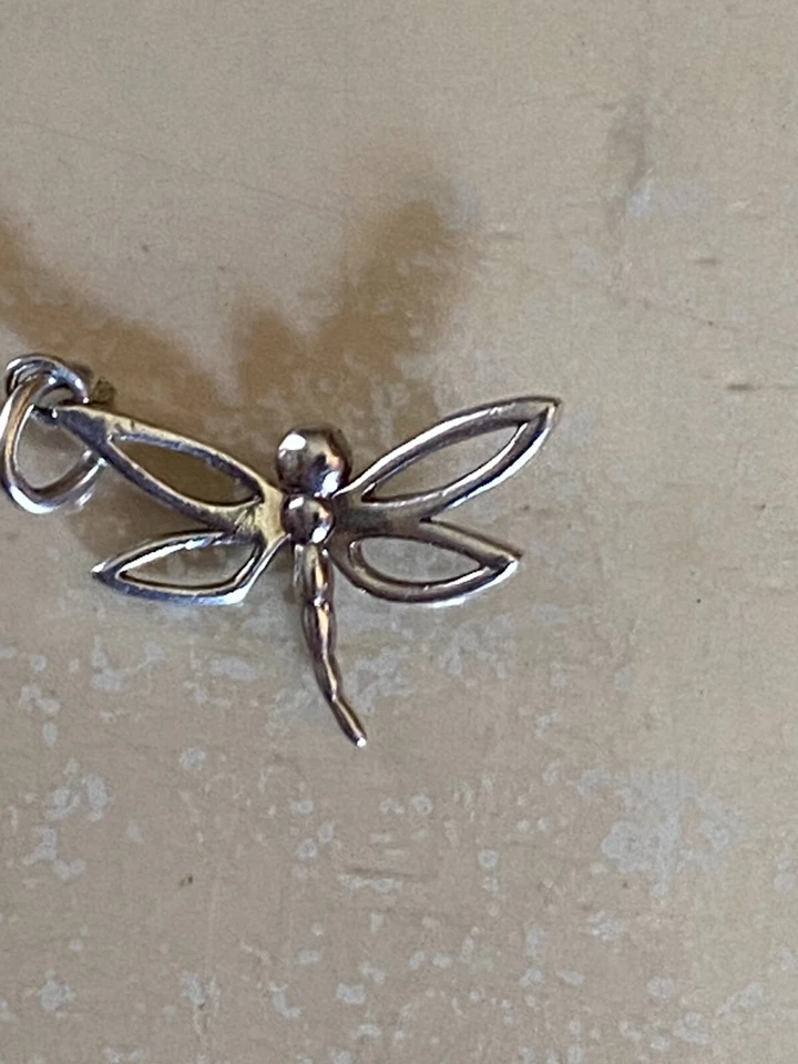 Berloque ou pingente de inseto libélula Tiffany em prata esterlina - Ótimo! - Imagem 2 de 3