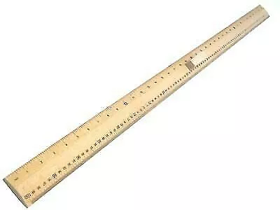 Wooden Rule 1 Meter Yard Stick Ruler Imperial & Metric mm cm inches With  Handle