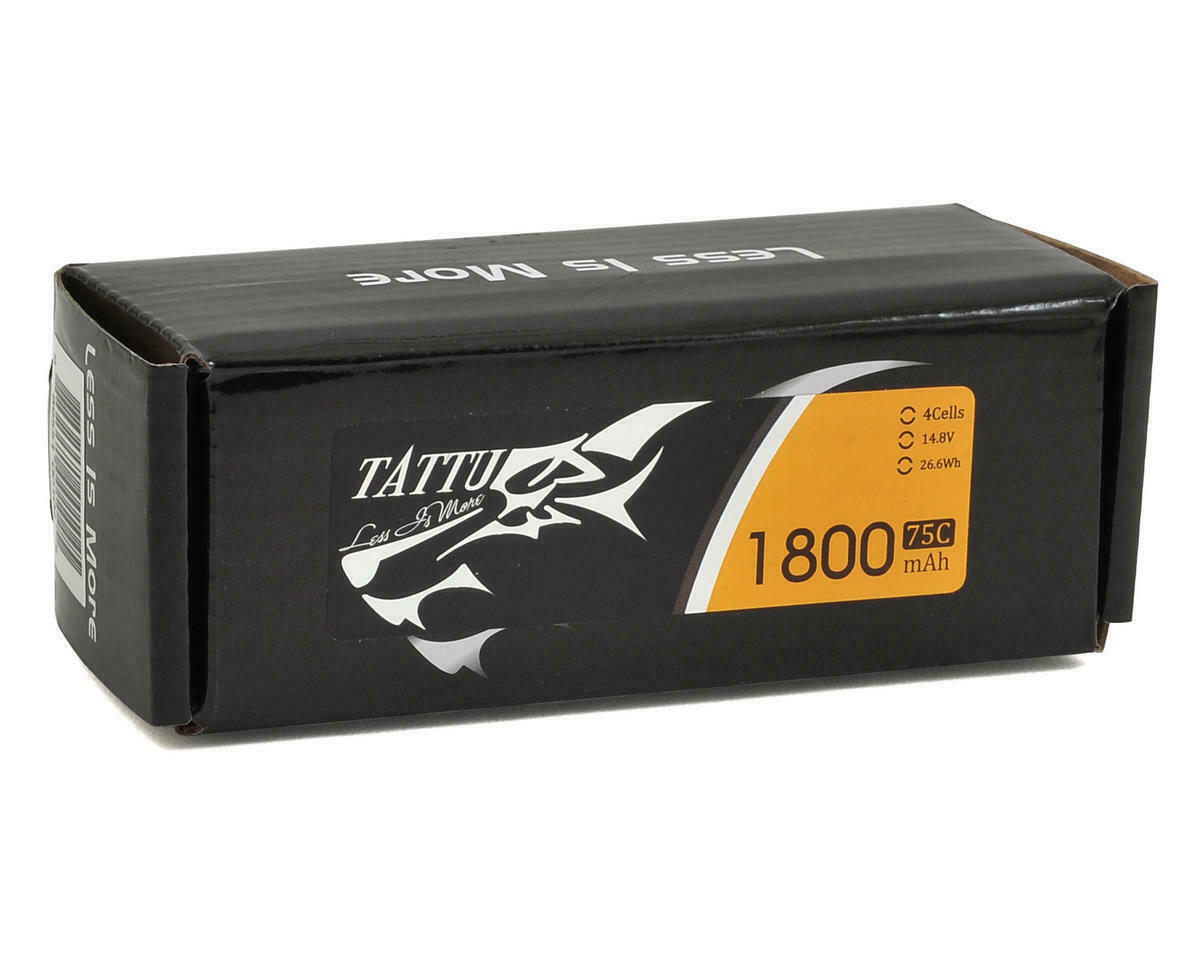 Tattu 1800mah 4S 14.8v 75C LiPo RC Remote Control Airplane H
