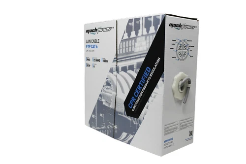 Cavo lan di rete Ethernet CAT6 FTP AWG23 CCA RJ45 100 metri  per Ip Camera PC