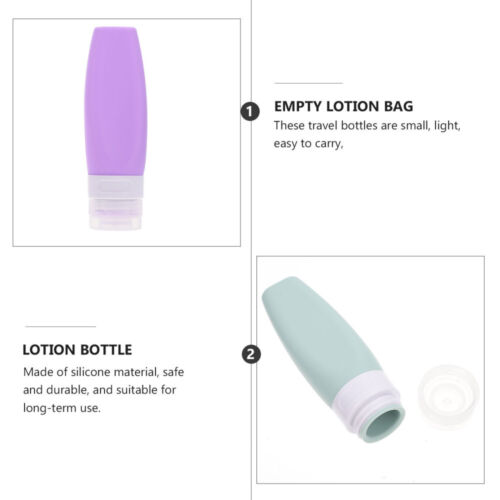 4 Pcs Bottled Squeezable Shampoo Container Foldable Lotion Bag Travel - Picture 4 of 12